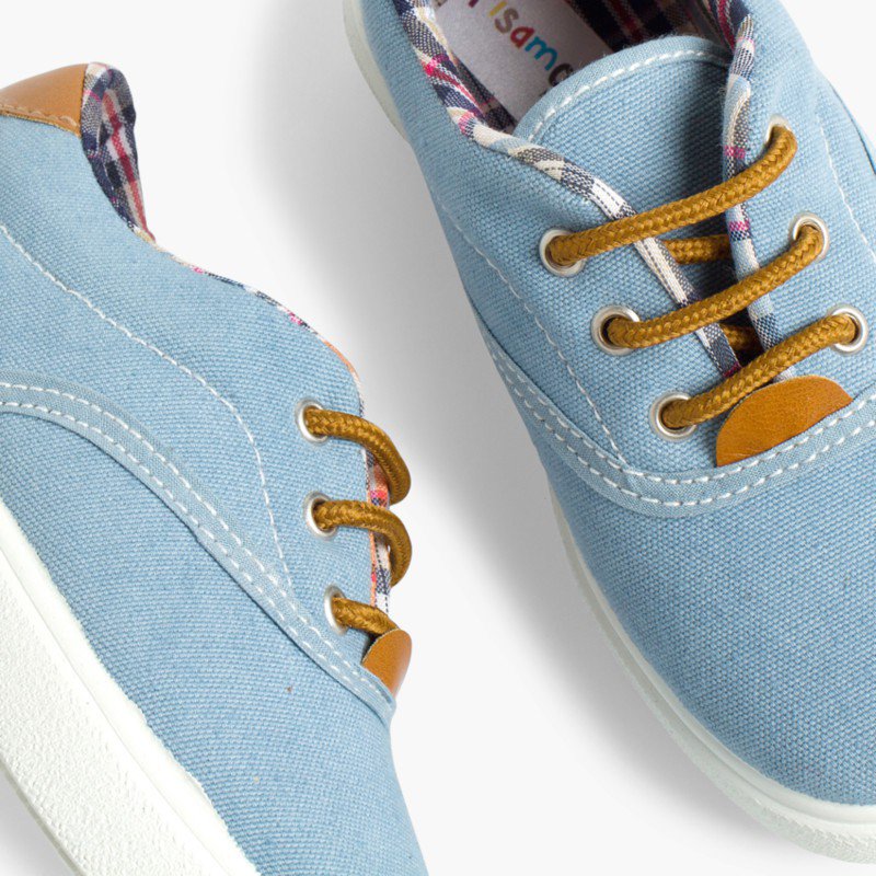 Zapatillas Contraste Lona Tejido Artesaal Zapatillas Pisamonas Lona y Cordones